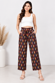 Women's Casual Printed Cotton Trouser Pant (MultiColor)