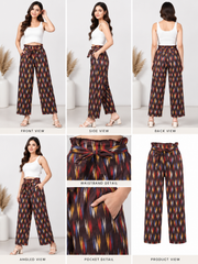 Women's Casual Printed Cotton Trouser Pant (MultiColor)