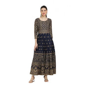 Women's Casual Rayon 3-4th Sleeves Anarkali Kurti